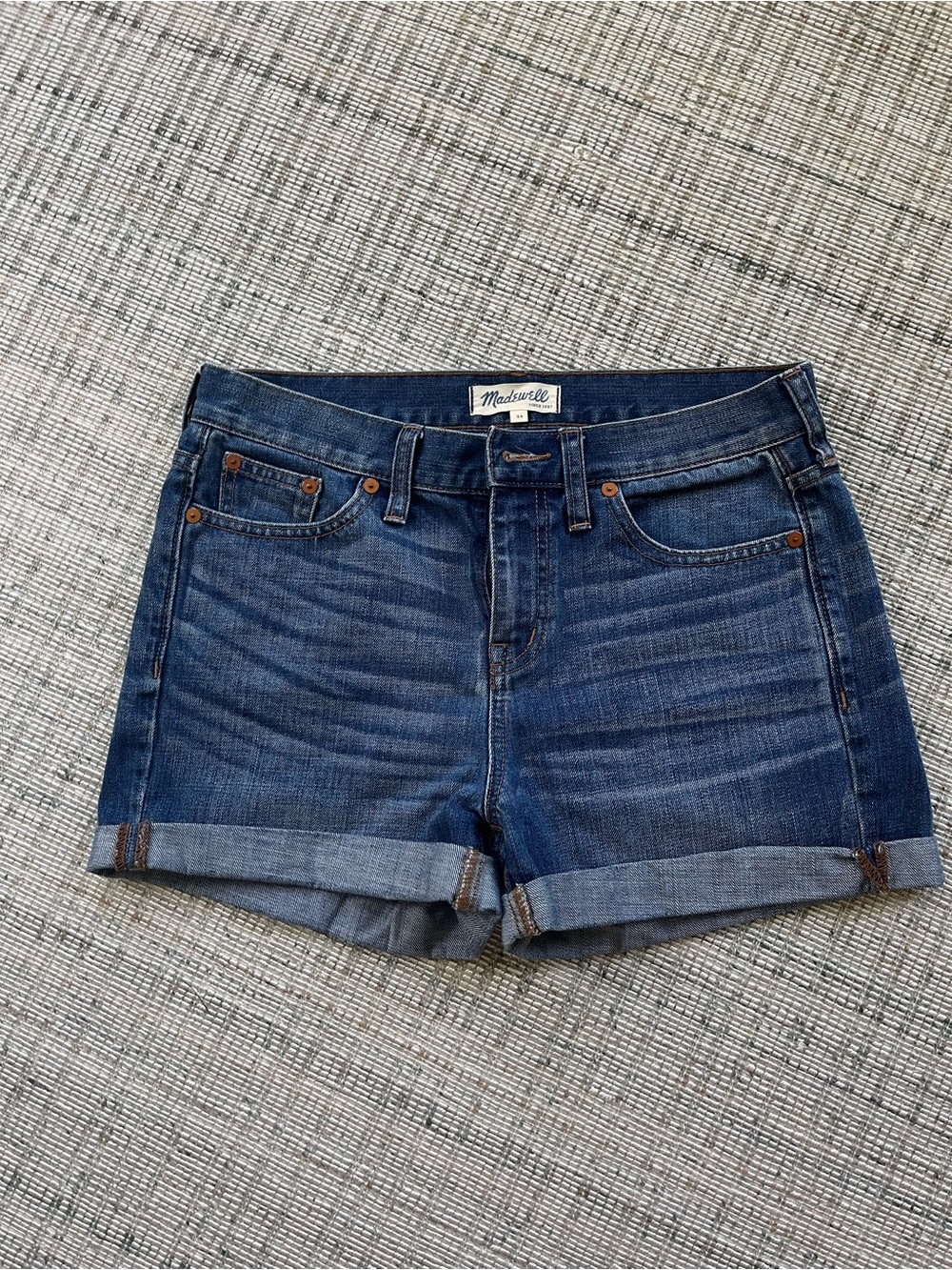 Madewell Indigo Roll-Cuff Denim Shorts